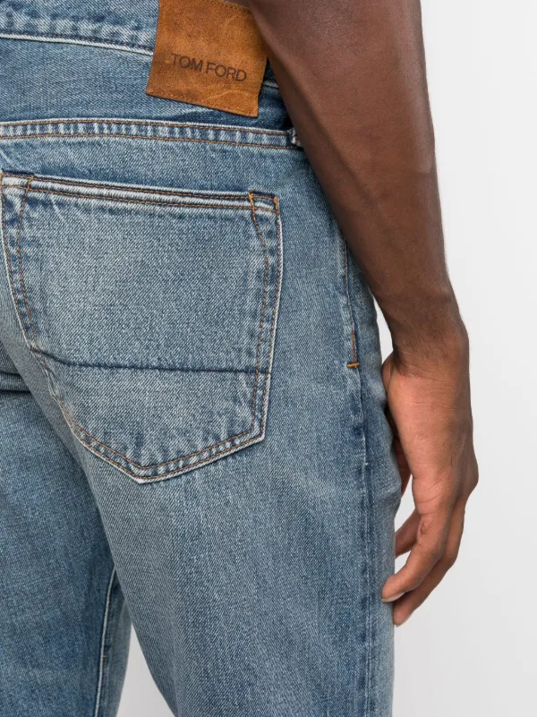 TOM FORD straight-leg Stonewashed Jeans | Blue | FARFETCH