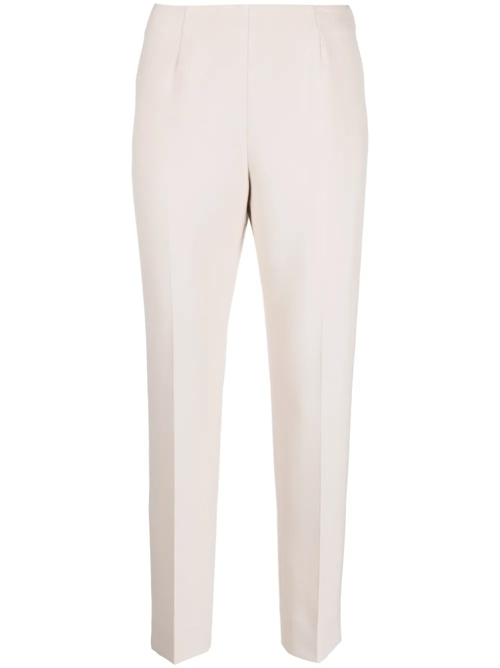 Peserico Cropped Slim-fit Trousers In Neutrals