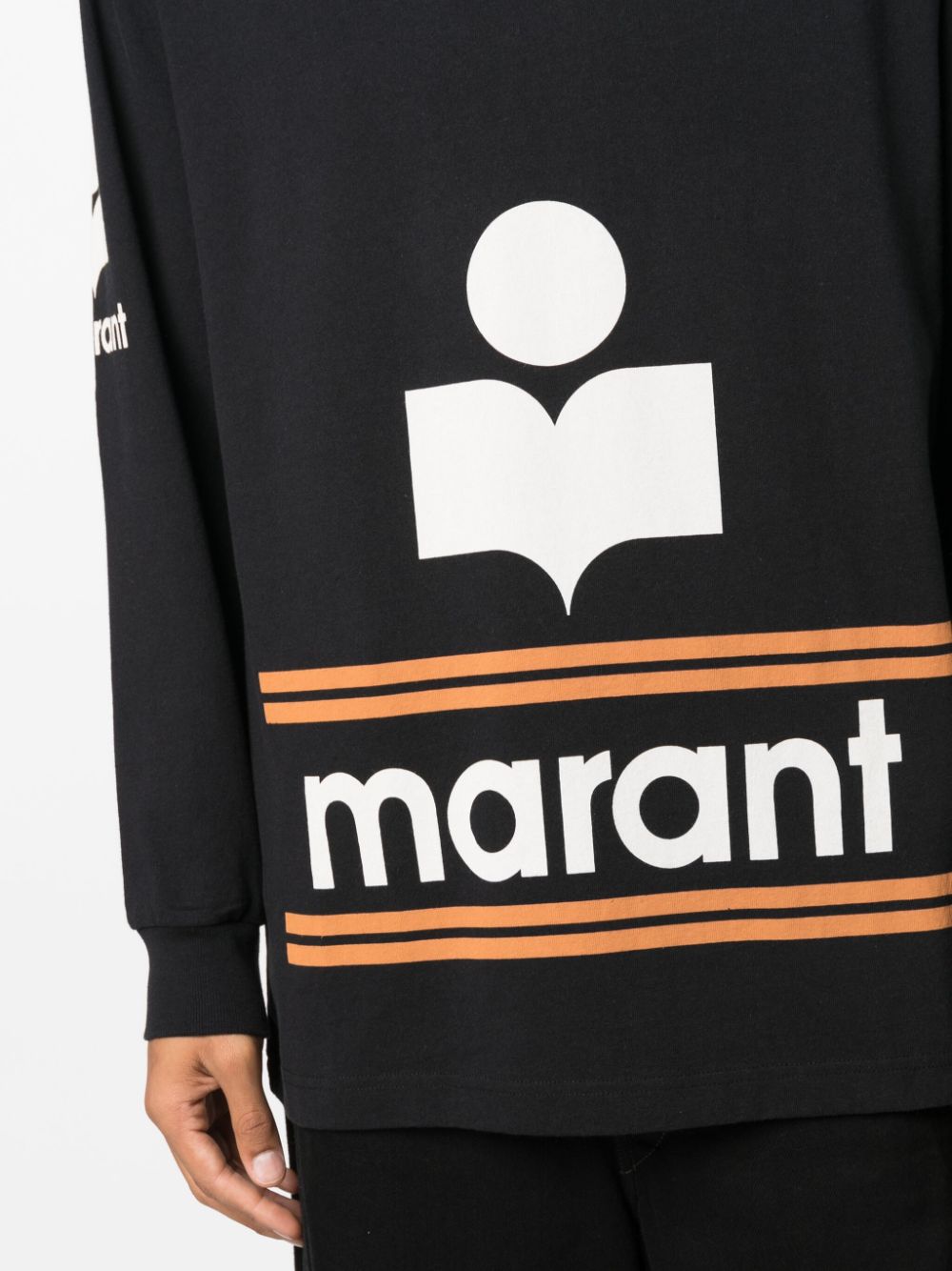Shop Marant Logo-print Organic-cotton T-shirt In Black
