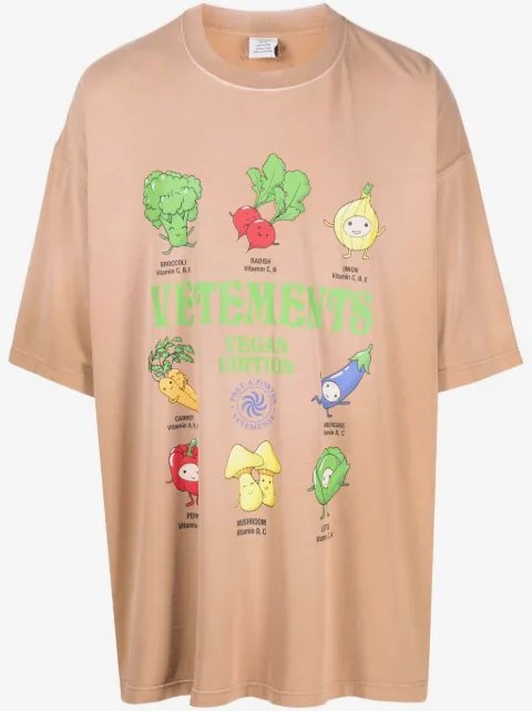 VETEMENTS Vegan logo-print cotton T-shirt