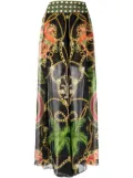 Camilla graphic-print sheer trousers - Black