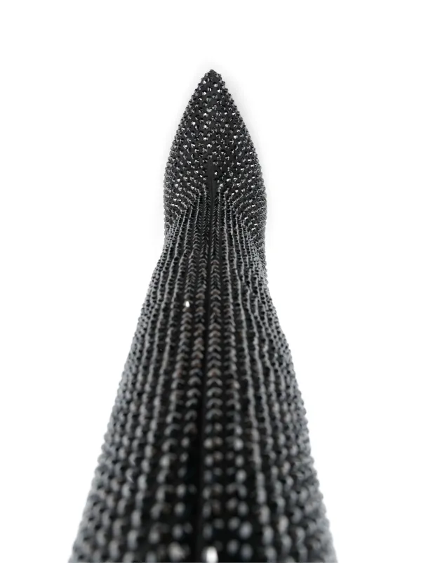 Paris Texas Holly 115mm crystal-embellished Boots | Black