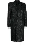 Nicolas Andreas Taralis exposed-seam single-breasted coat - Black