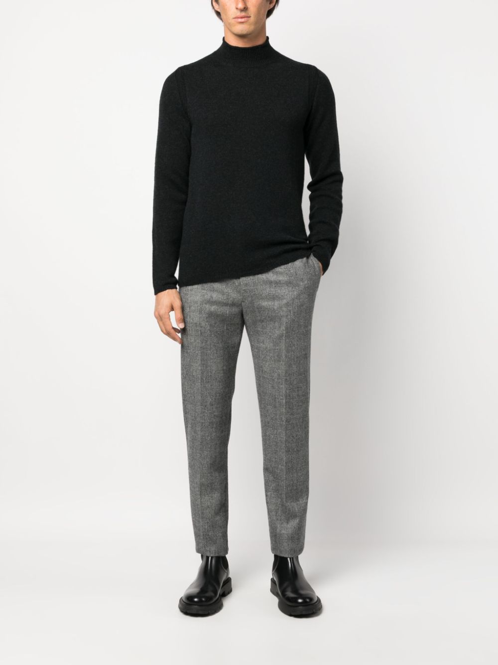 Roberto Collina roll-neck ribbed jumper - Zwart