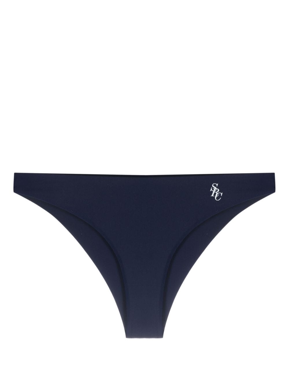 Shop Sporty And Rich Logo-print Triangle Bikini Top In Blau