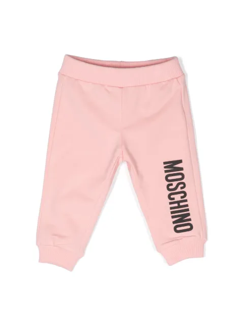 Moschino Kids logo-print cotton track pants