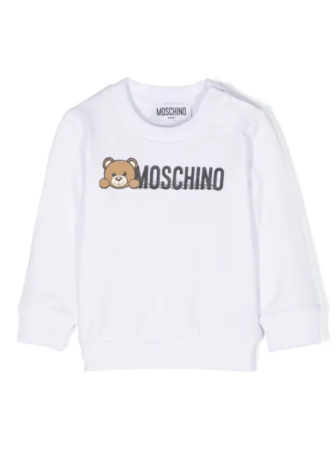 Moschino Kids Teddy Bear-motif cotton sweatshirt