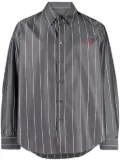 Martine Rose vertical-stripe long-sleeve shirt - Grey
