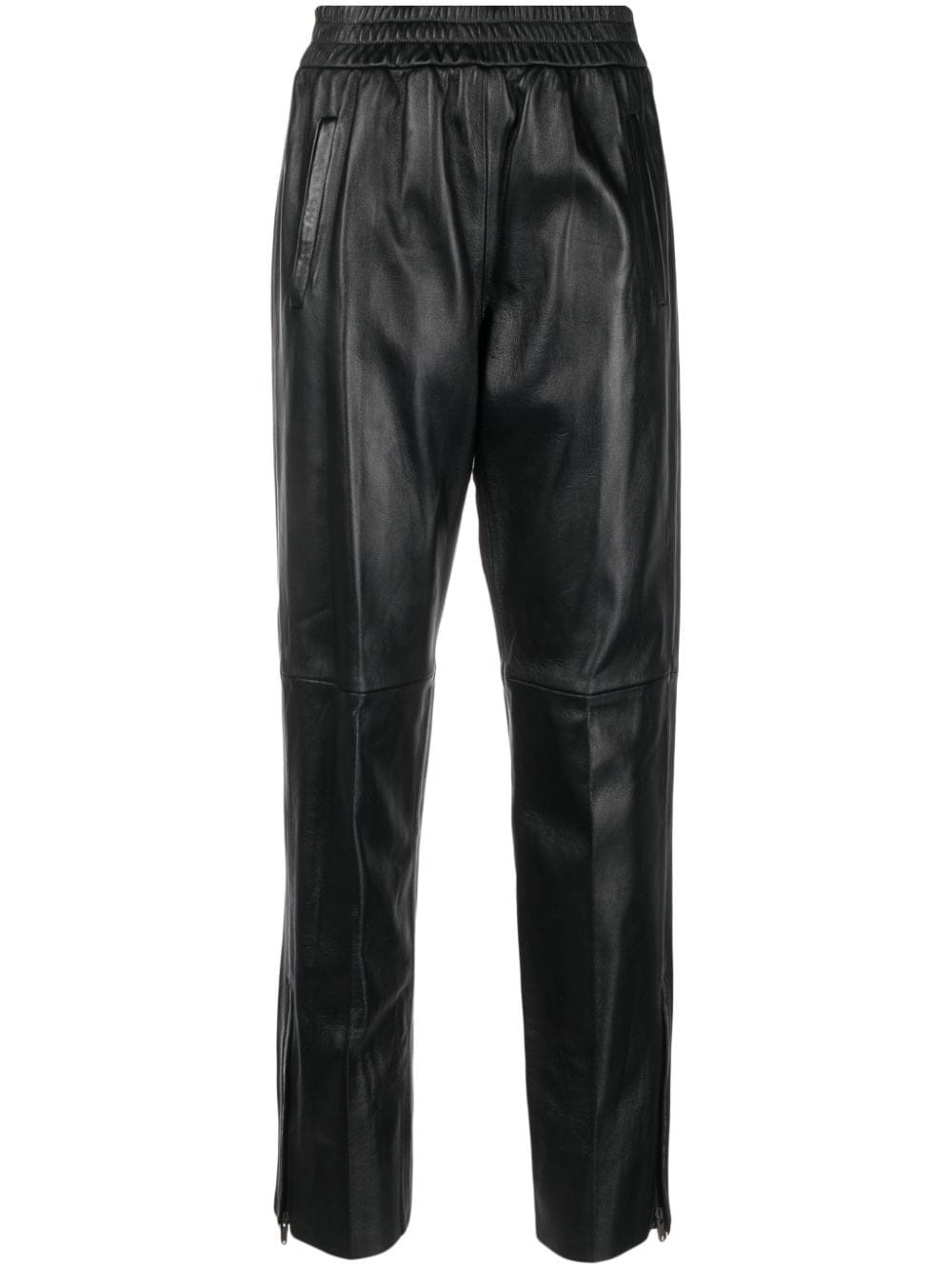 Golden Goose Leather elastic-waist Cropped Trousers - Farfetch