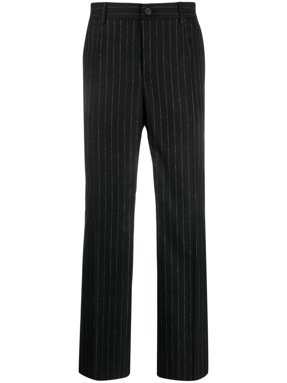 Golden Goose Striped Mid-rise Trousers In Grey