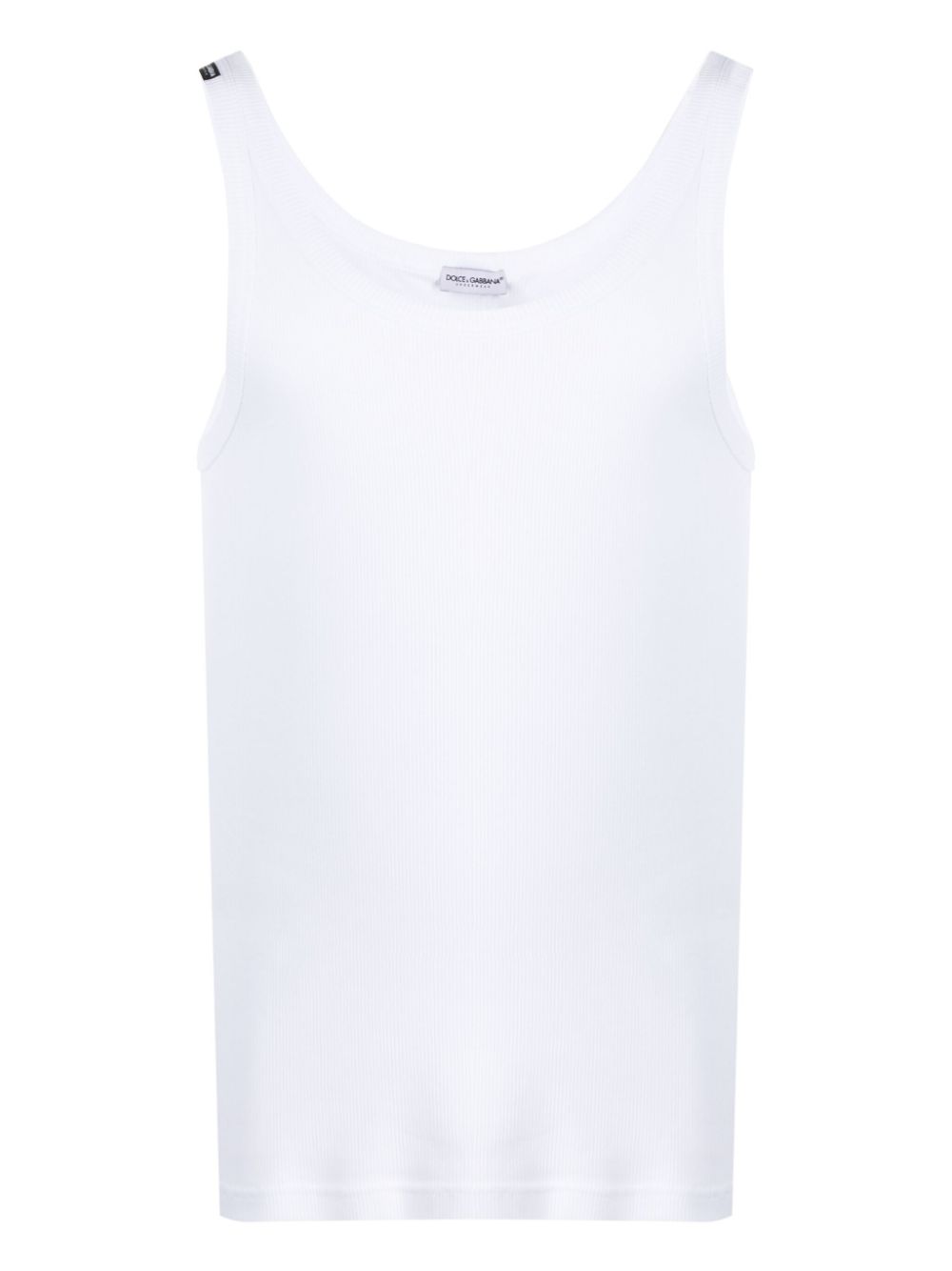 Dolce & Gabbana Marcello ribbed-knit tank top - White