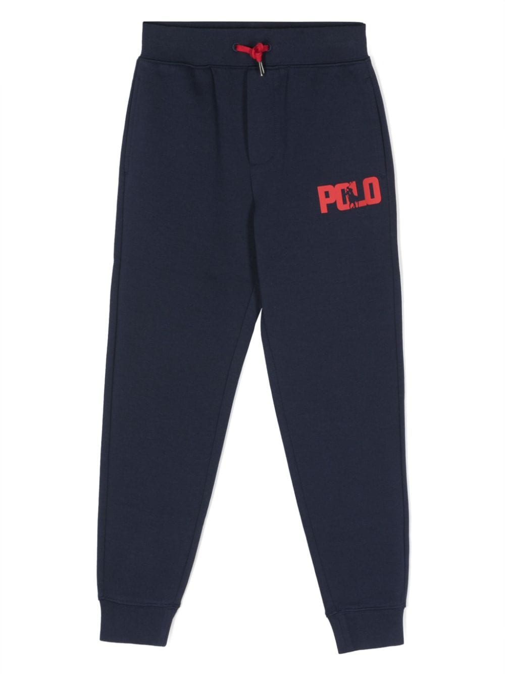 Image 1 of Ralph Lauren Kids logo-print jersey-texture track pants