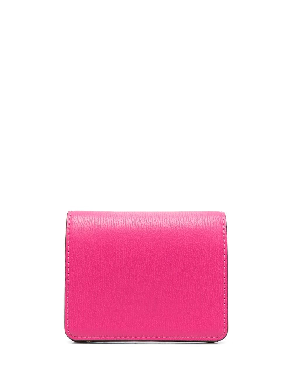 Love Moschino logo-embossed faux-leather wallet - Roze