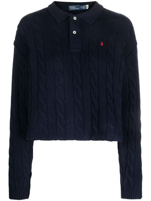 Polo Ralph Lauren Polo Pony cable knit Top Farfetch