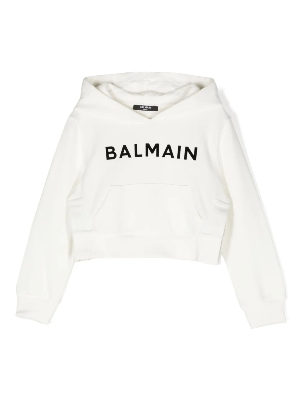 Balmain Kids ロゴエンボス パーカー - Farfetch