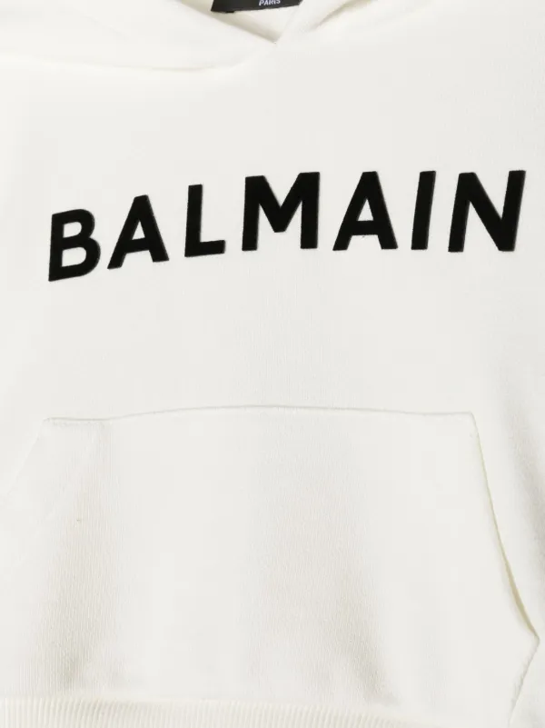 Balmain Kids ロゴエンボス パーカー - Farfetch