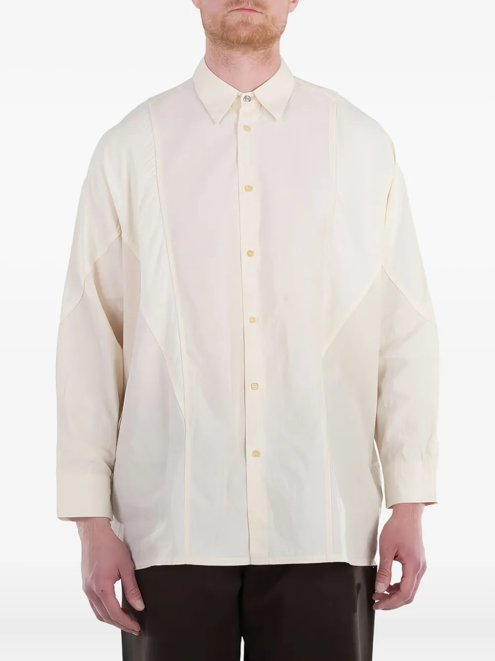 OAMC Arrow overhemd met vlakken Beige