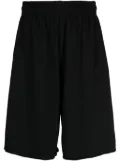 VETEMENTS logo-embroidered jersey shorts - Black