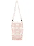 0711 bead-embellished tote bag - Pink