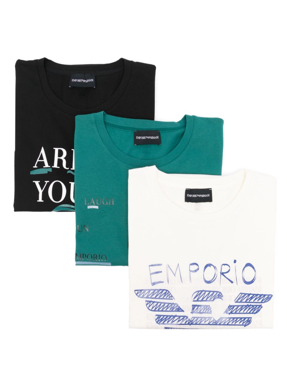 Emporio Armani Kids' Logo-print Sweatshirt Set In Schwarz