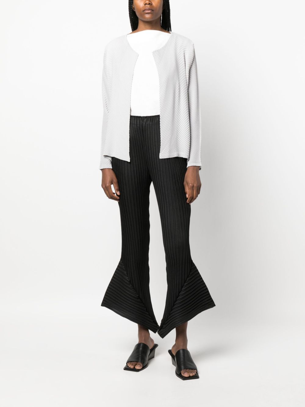 Issey Miyake Polygon Pleats cardigan - Grijs