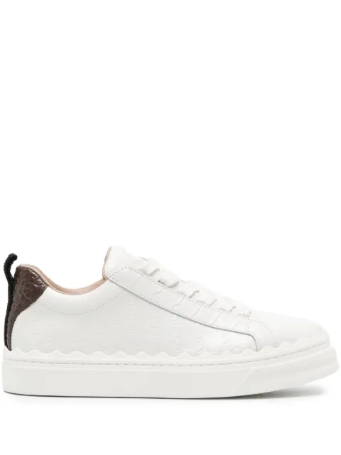 Chloé tenis Lauren con efecto de piel de cocodrilo en relieve