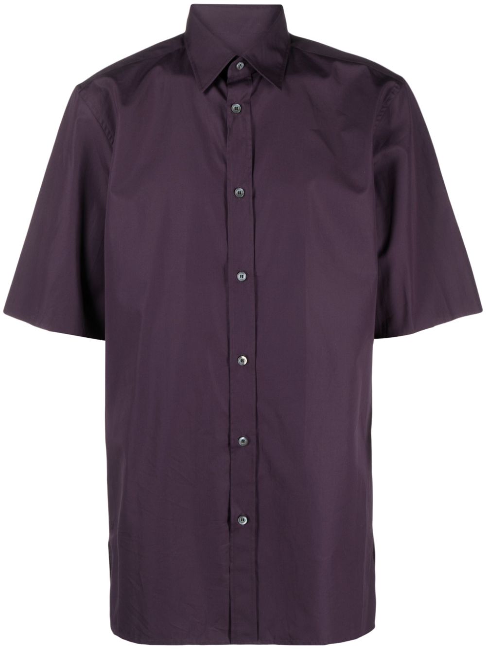 Shop Maison Margiela Four-stitch Short-sleeve Shirt In Purple