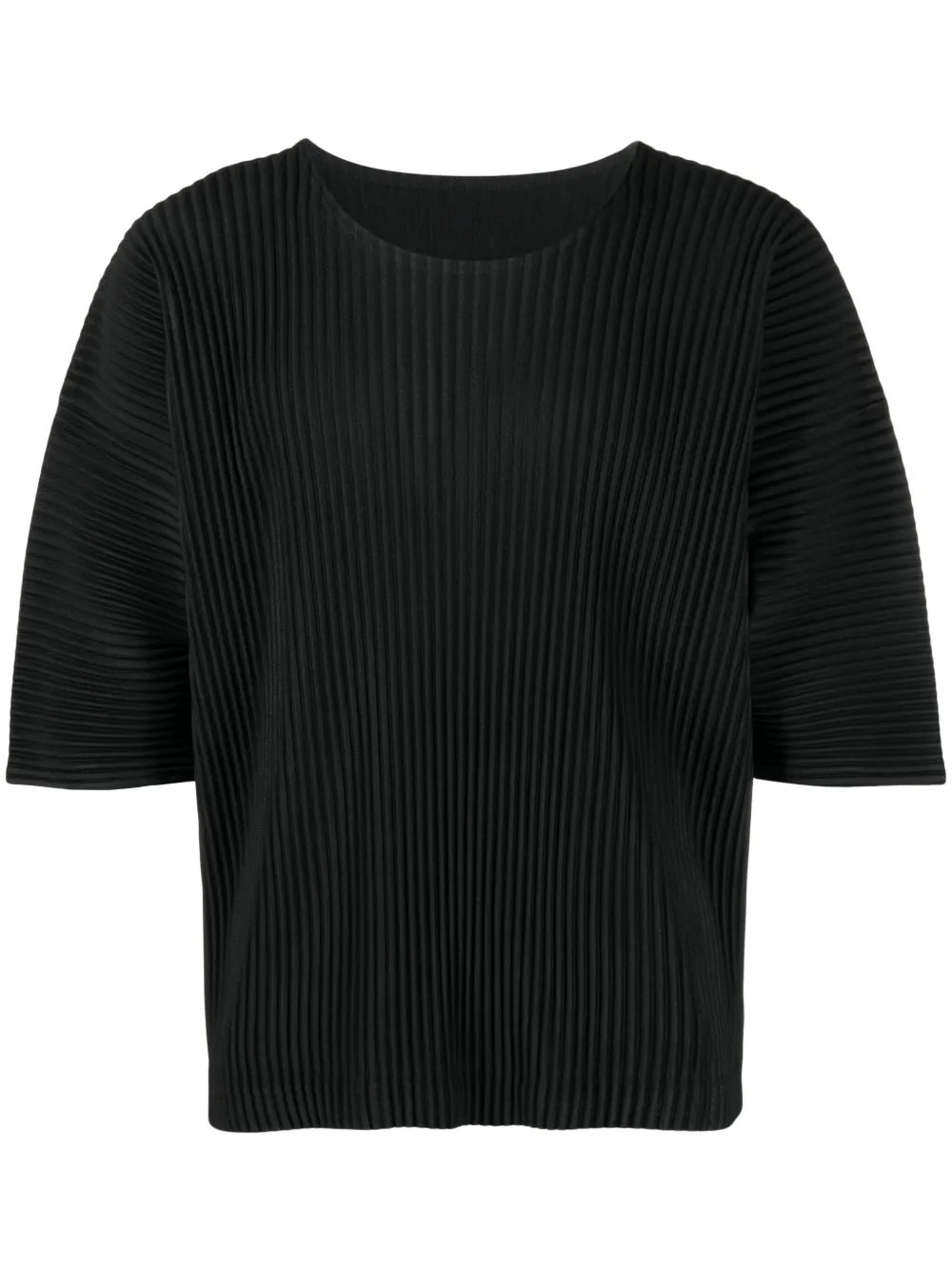 Homme Plissé Issey Miyake MC May short-sleeve pleated T-shirt – Black