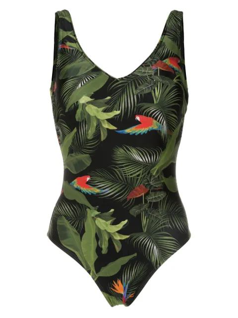 Lygia & Nanny Laila leaf-print swimsuit 