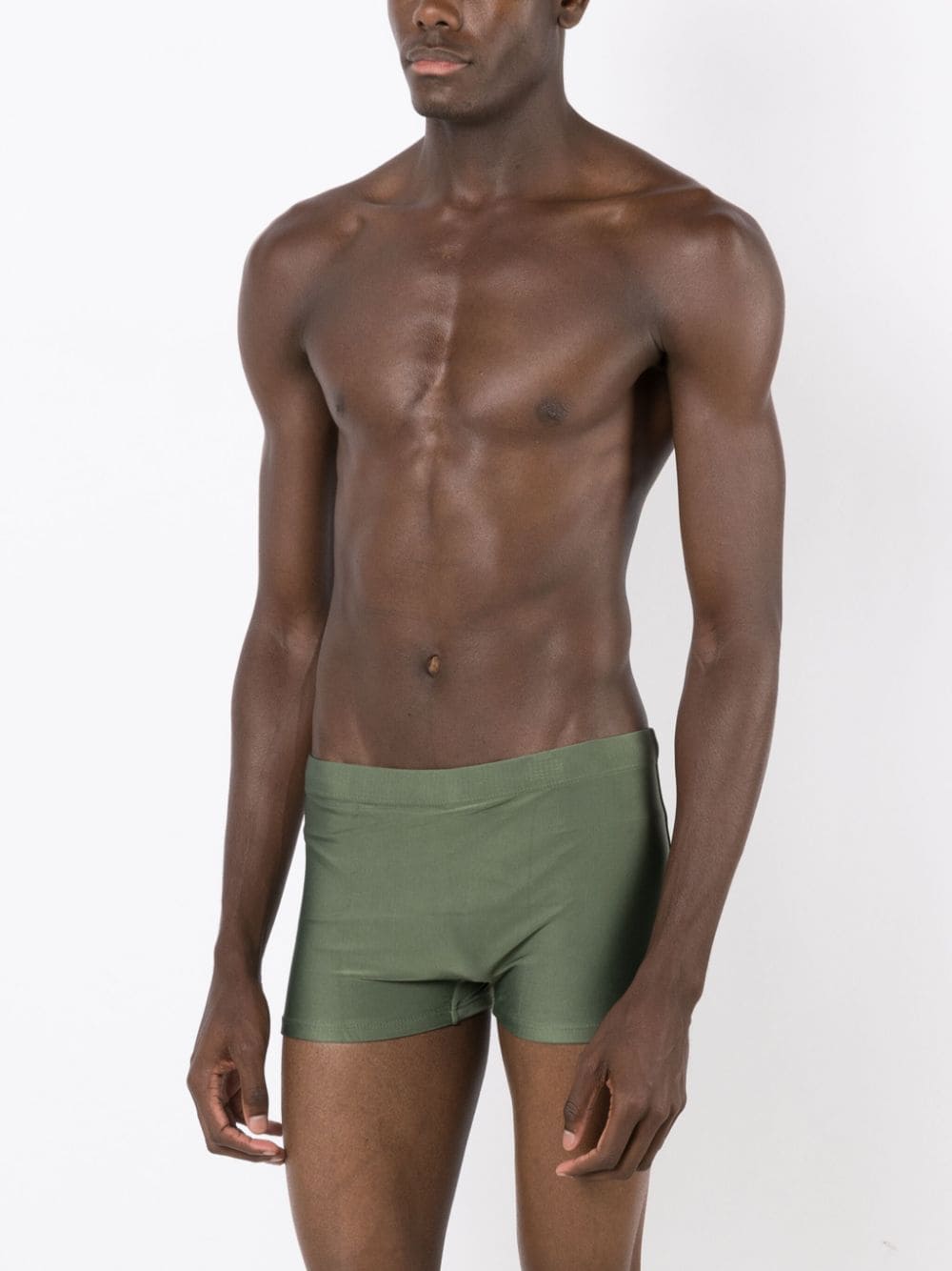 Shop Lygia & Nanny Tijuca Low-rise Swimming Trunks In Green