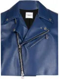 Takahiromiyashita The Soloist zip-up biker vest - Blue