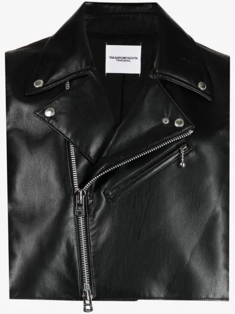 Takahiromiyashita The Soloist zipped biker vest
