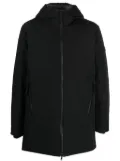 Peuterey logo-patch hooded coat - Black