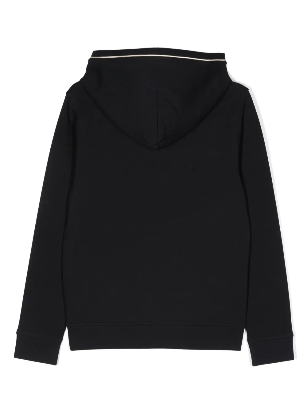 Emporio Armani Kids logo-embroidered jersey hoodie - Blauw