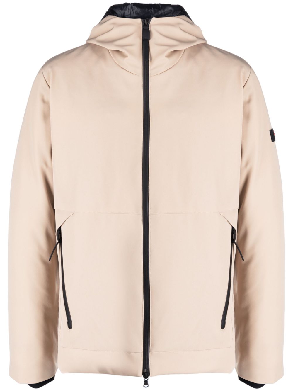 Peuterey logo-patch hooded jacket - Neutrals