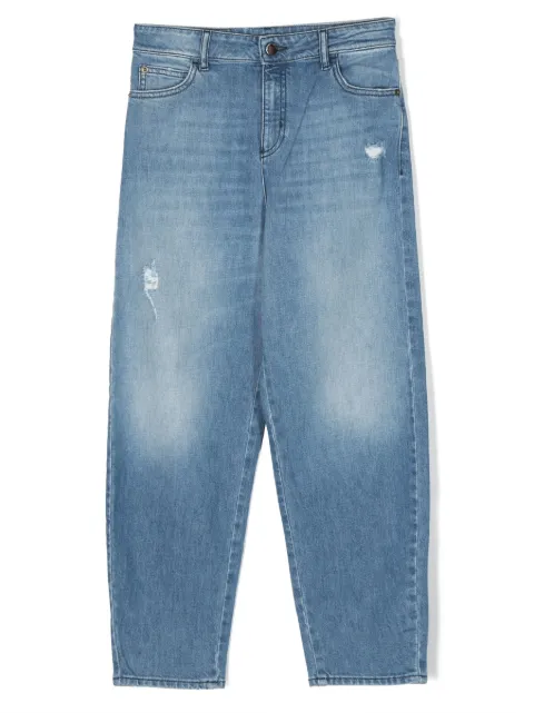 Emporio Armani Kids distressed-finish denim jeans