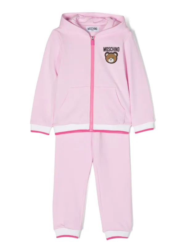 Pink store moschino tracksuit