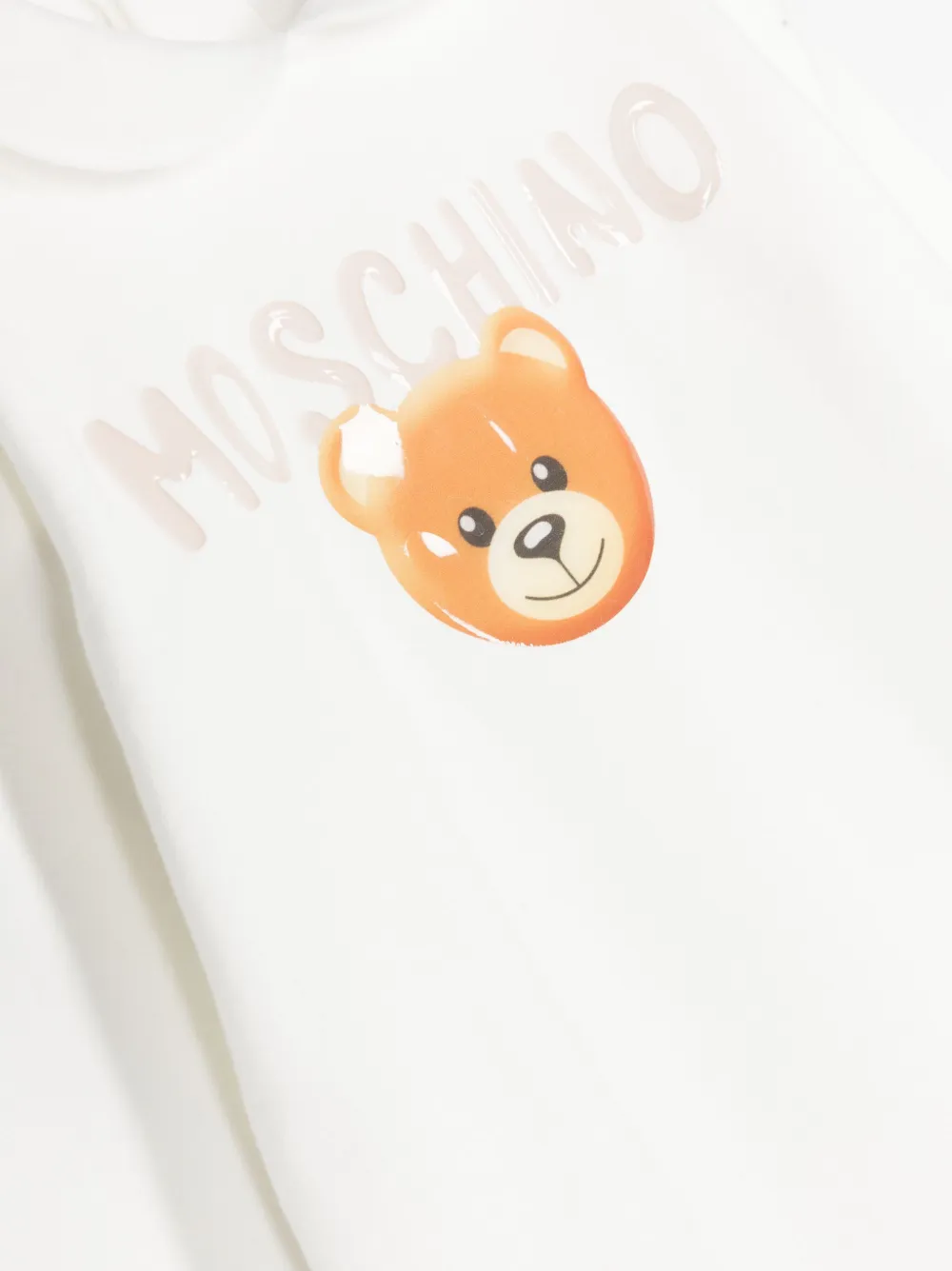  Moschino Kids Teddy Logo-embossed Stretch-cotton Pyjamas - White 
