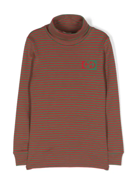 Gucci Kids Interlocking G striped jumper