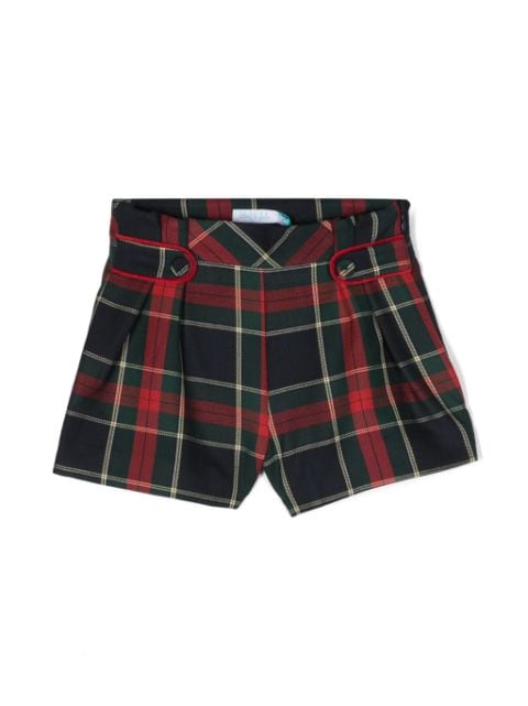 Abel & Lula tartan-check pattern shorts