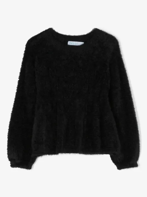 Abel & Lula brushed-effect knitted jumper
