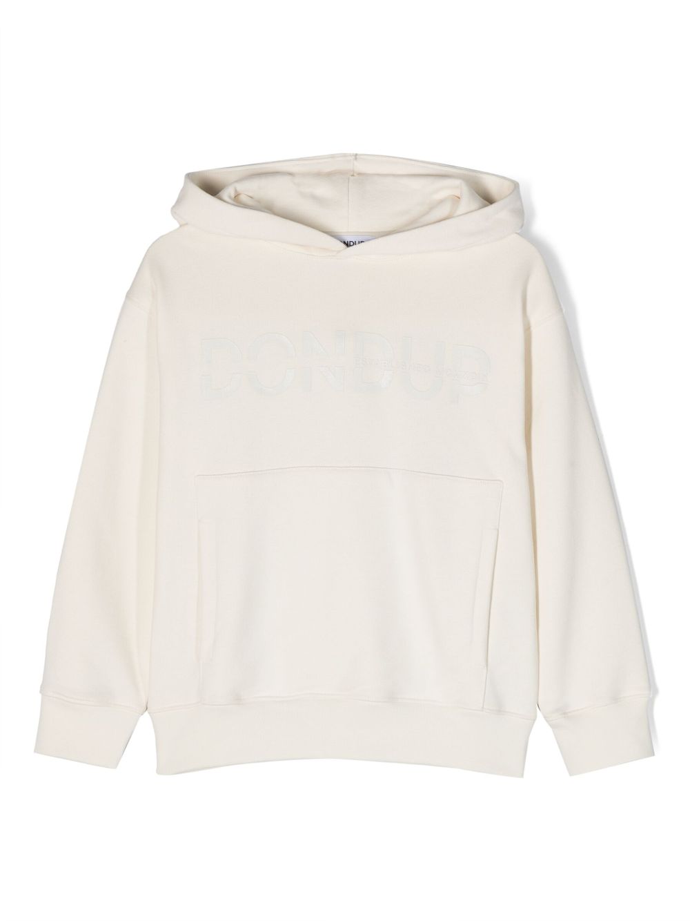 DONDUP KIDS logo-print cotton hoodie - White