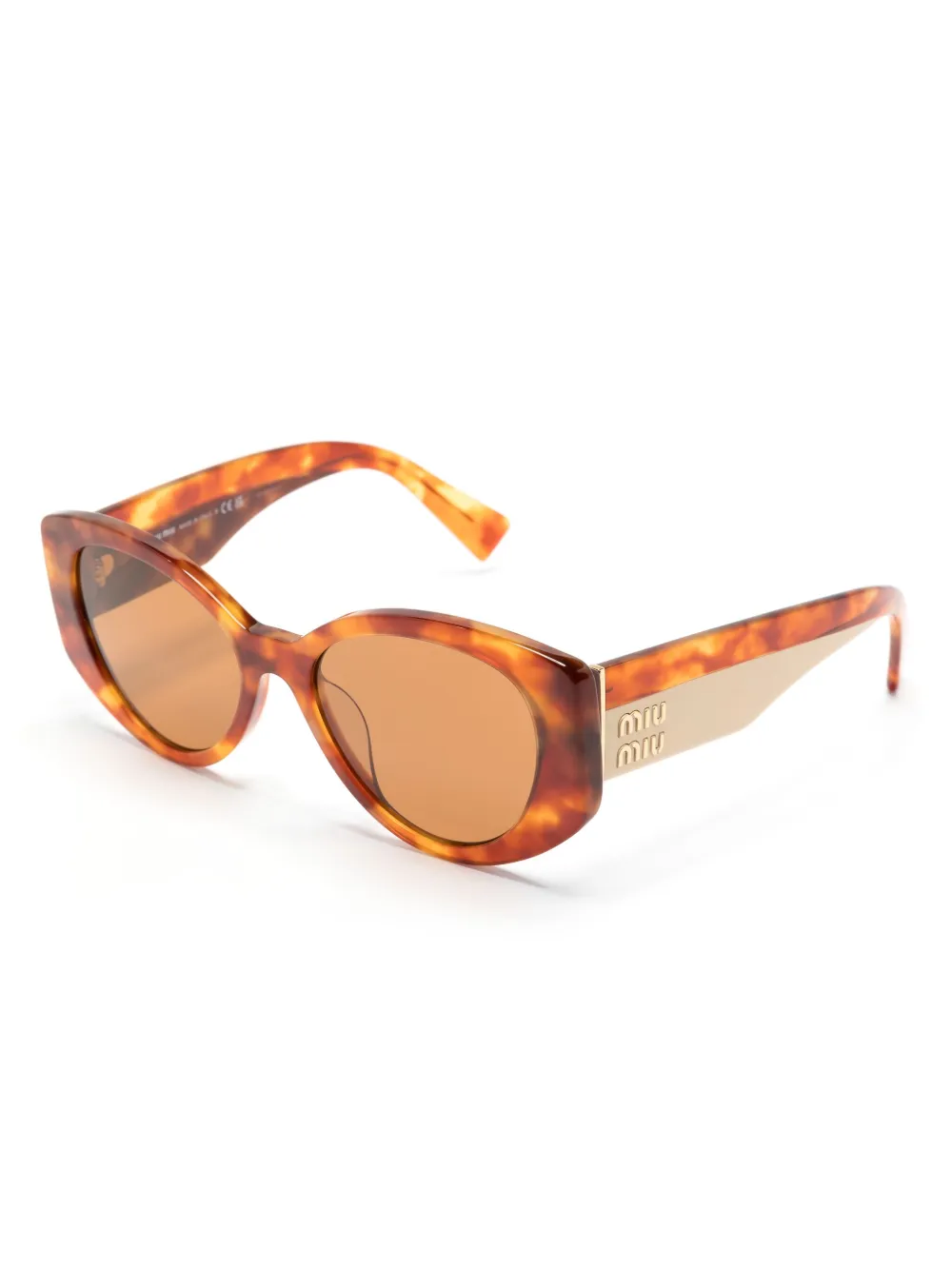 Miu Miu Eyewear Zonnebril met cat-eye montuur - Bruin