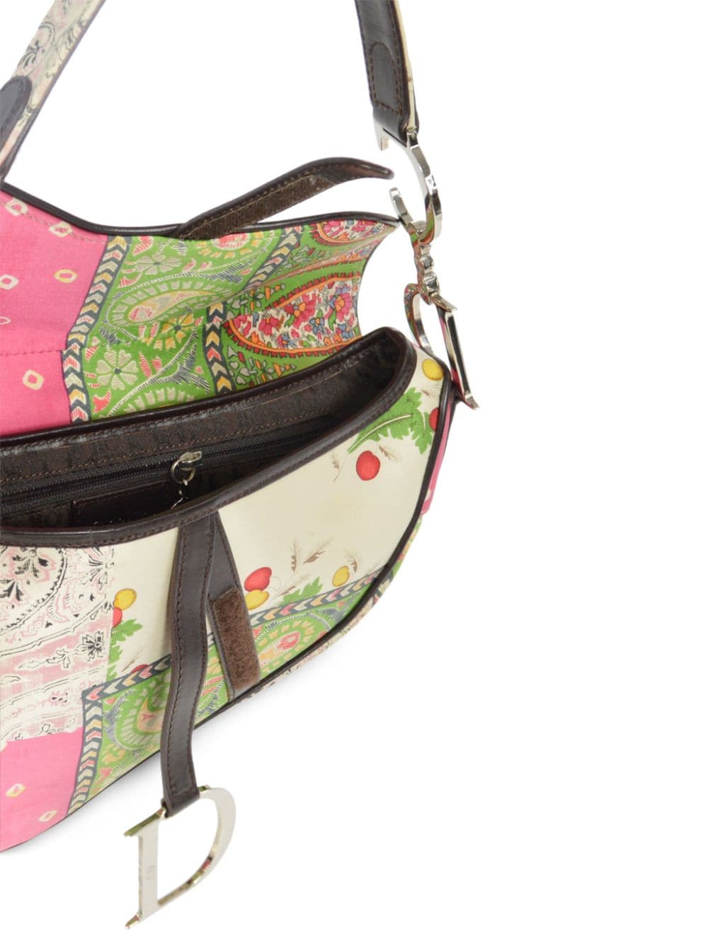 Christian Dior Spring 2003 Logo Printed Saddle Bag