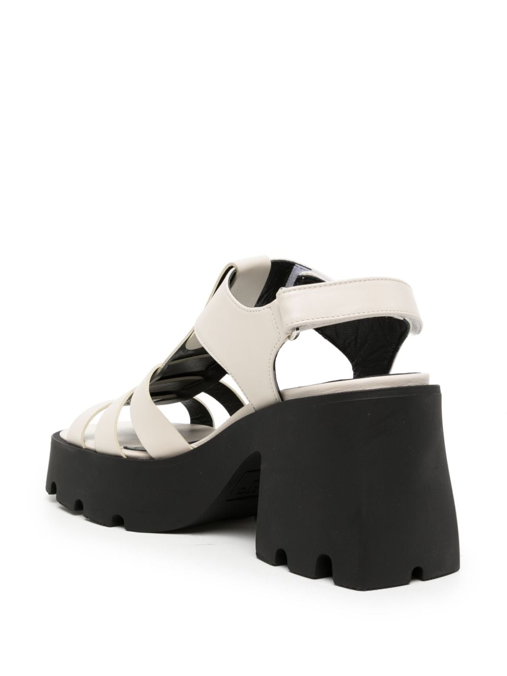 Shop Nodaleto Bulla Emma 85mm Leather Sandals In 白色