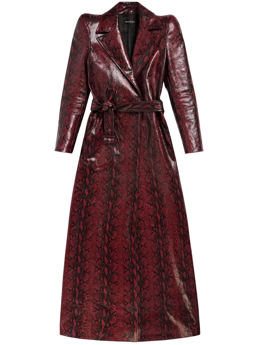 Balenciaga Trenchcoat van imitatieleer Rood