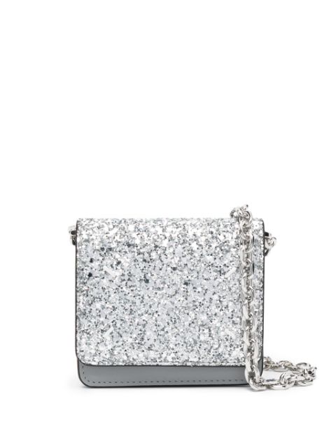 Maison Margiela micro glitter-effect wallet-on-chain Men