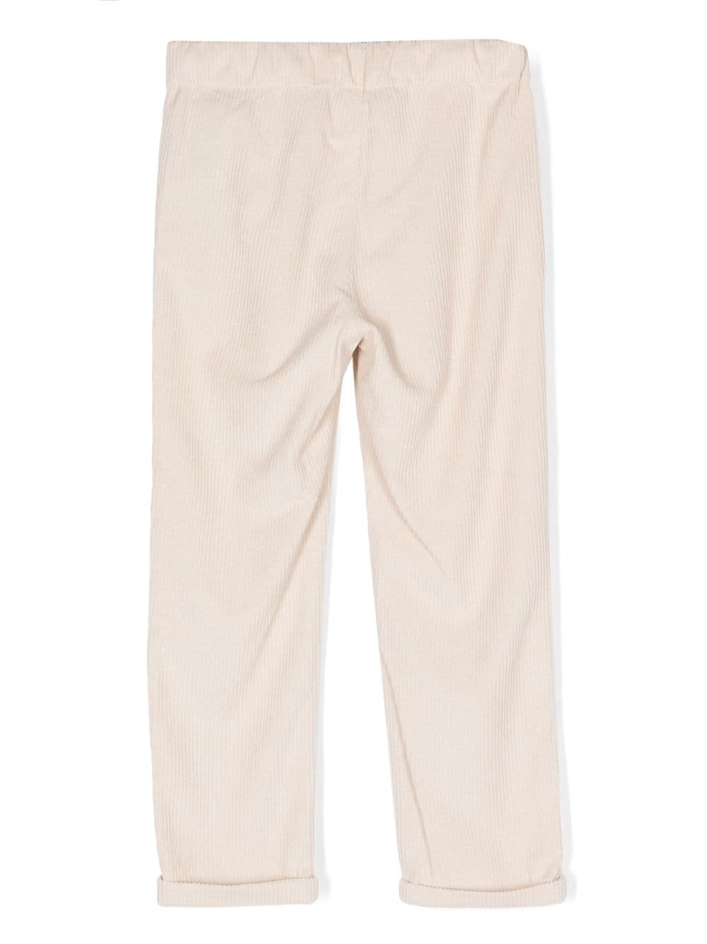 TRUSSARDI JUNIOR belted corduroy trousers - Beige