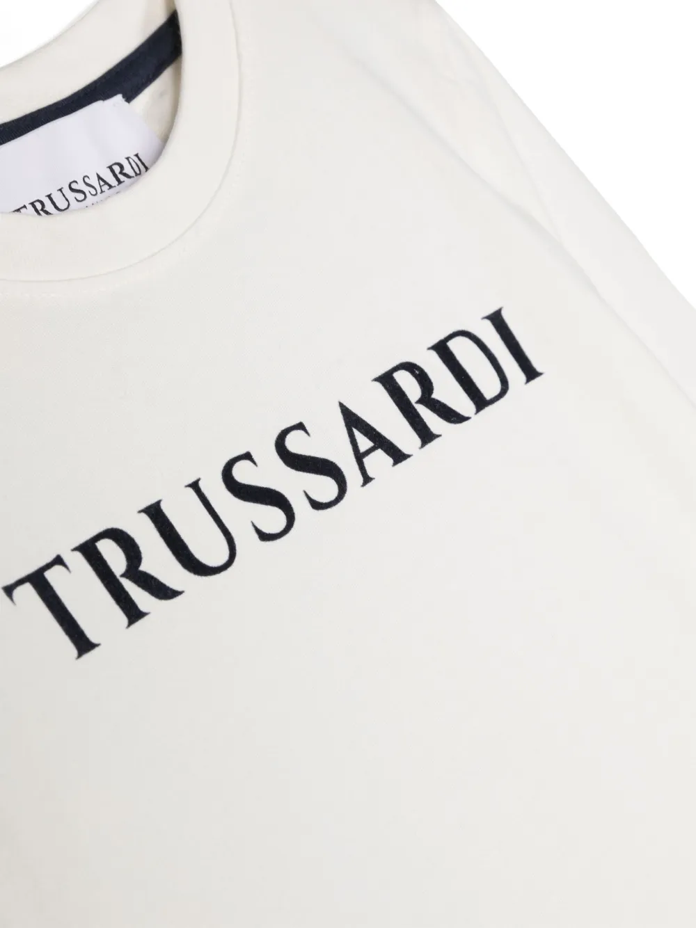 TRUSSARDI JUNIOR logo-print long-sleeve Cotton T-shirt - Farfetch