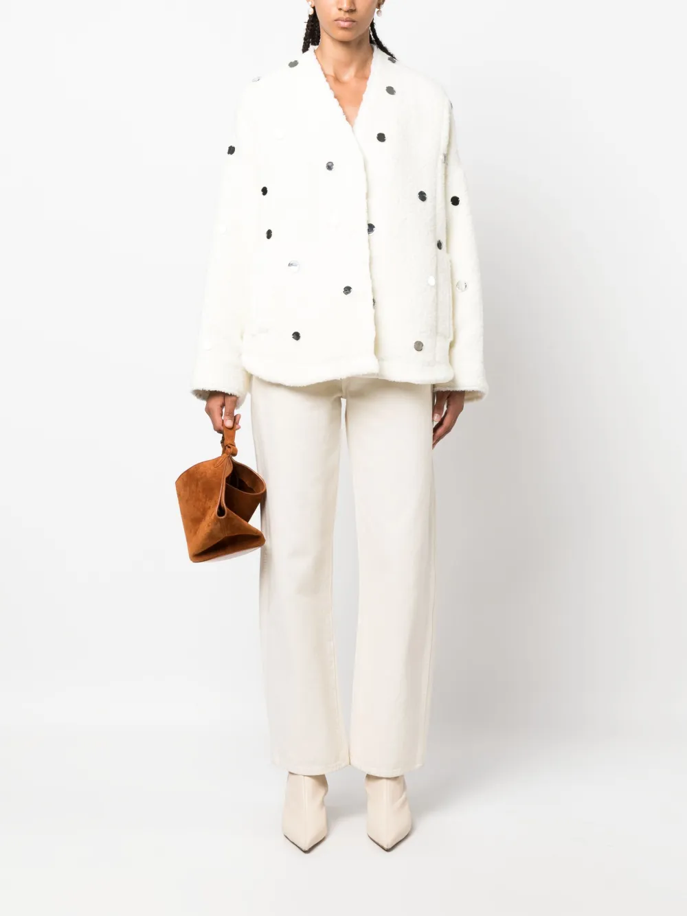 Forte Forte sequin-embellished jacket - Wit